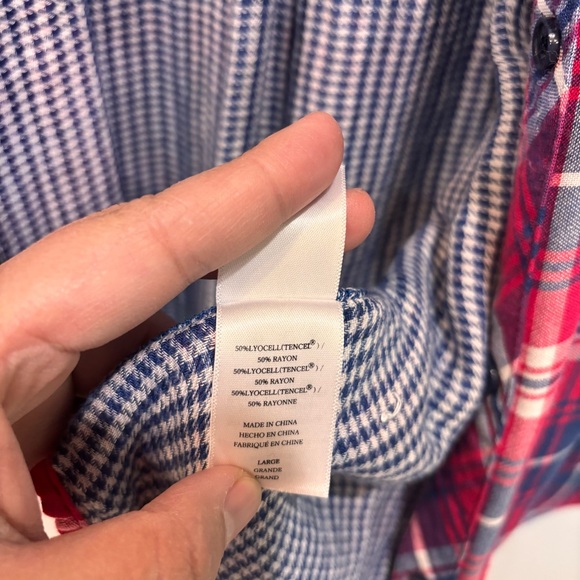 Rails Plaid Button Down Long Sleeve Top Shirt Women’s Size Large - Picture 13 of 15
